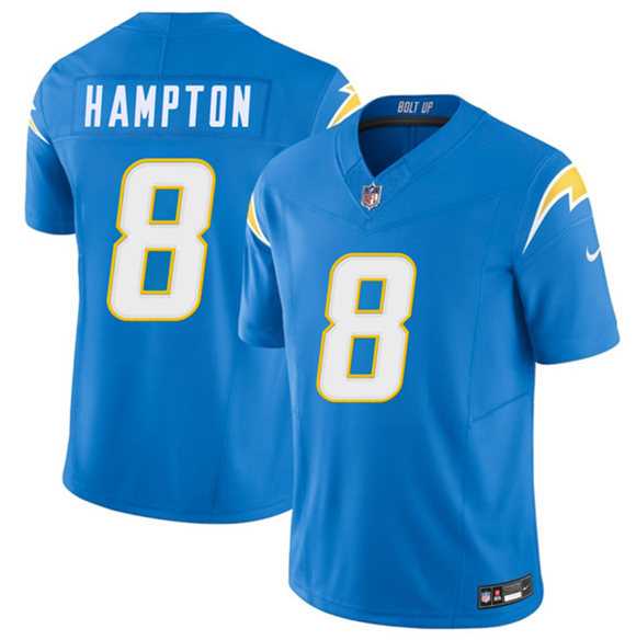 Men & Women & Youth Los Angeles Chargers #8 Omarion Hampton Blue 2025 F.U.S.E. Vapor Limited Stitched Jersey